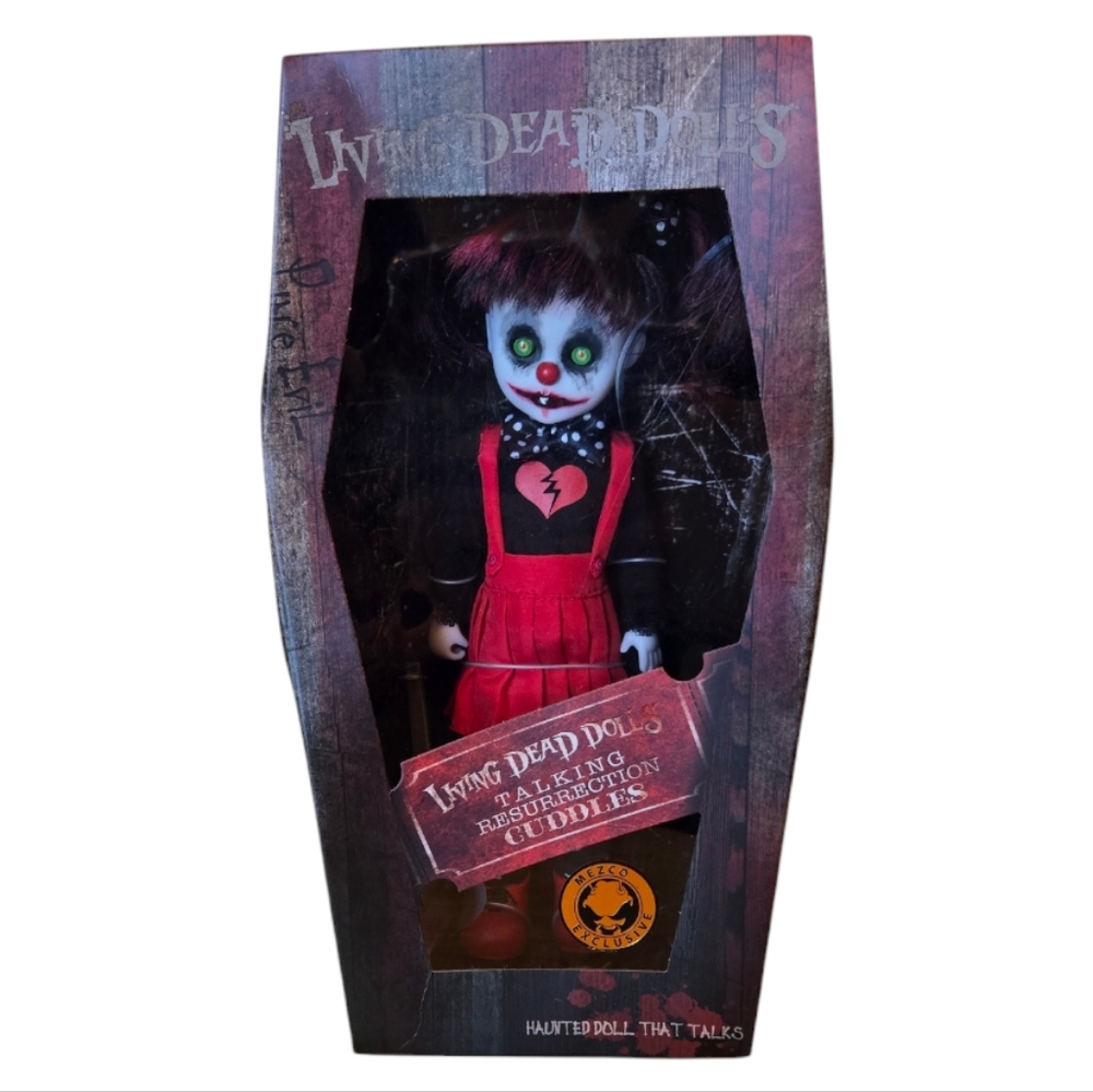 NIB *Living Dead Dolls MEZCO Talking Resurrection Cuddles Killer Clown LDD  2017